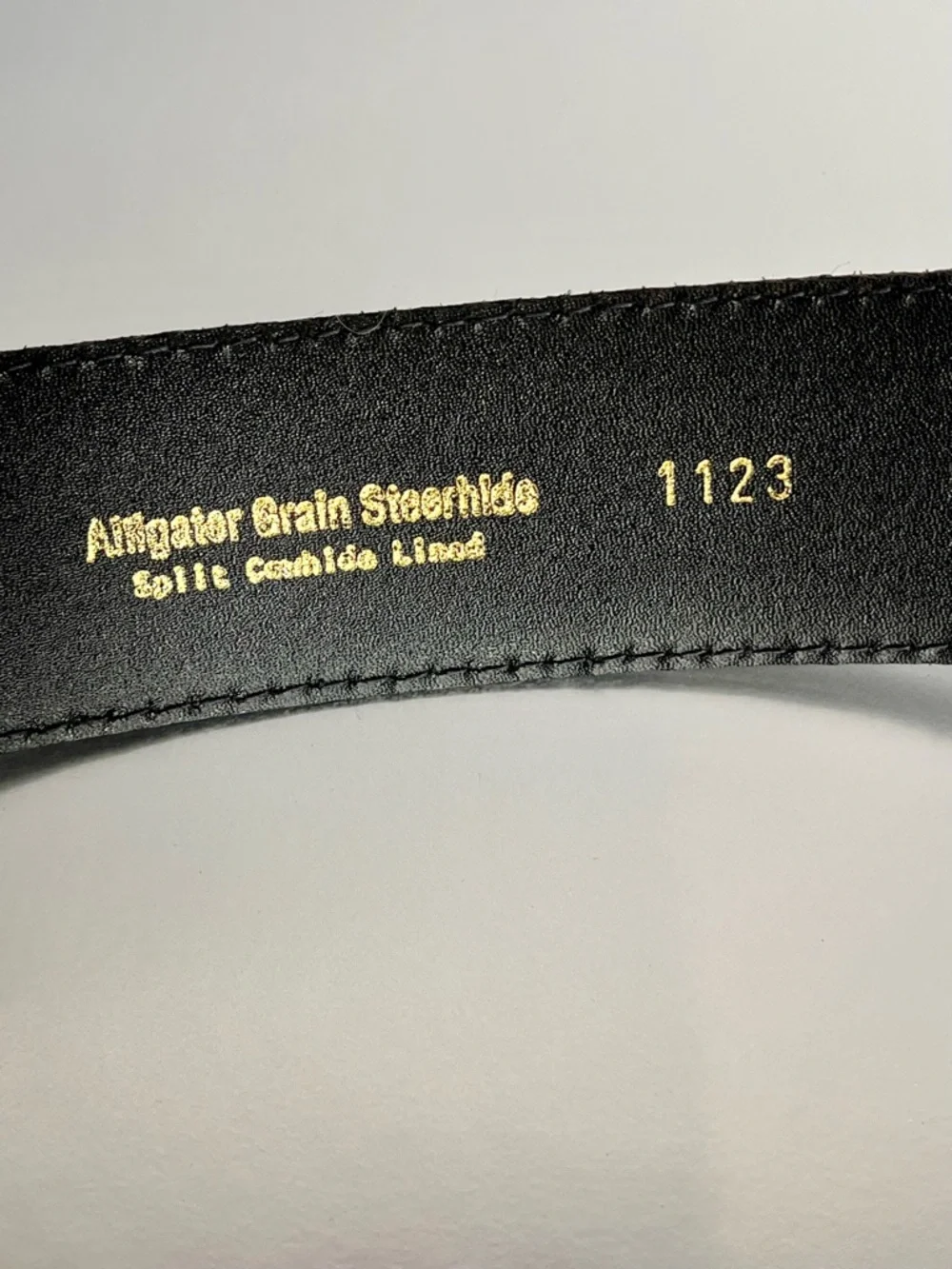 Nordstrom Black Alligator Grain Leather Belt Women’s L 32 Vintage Pristine